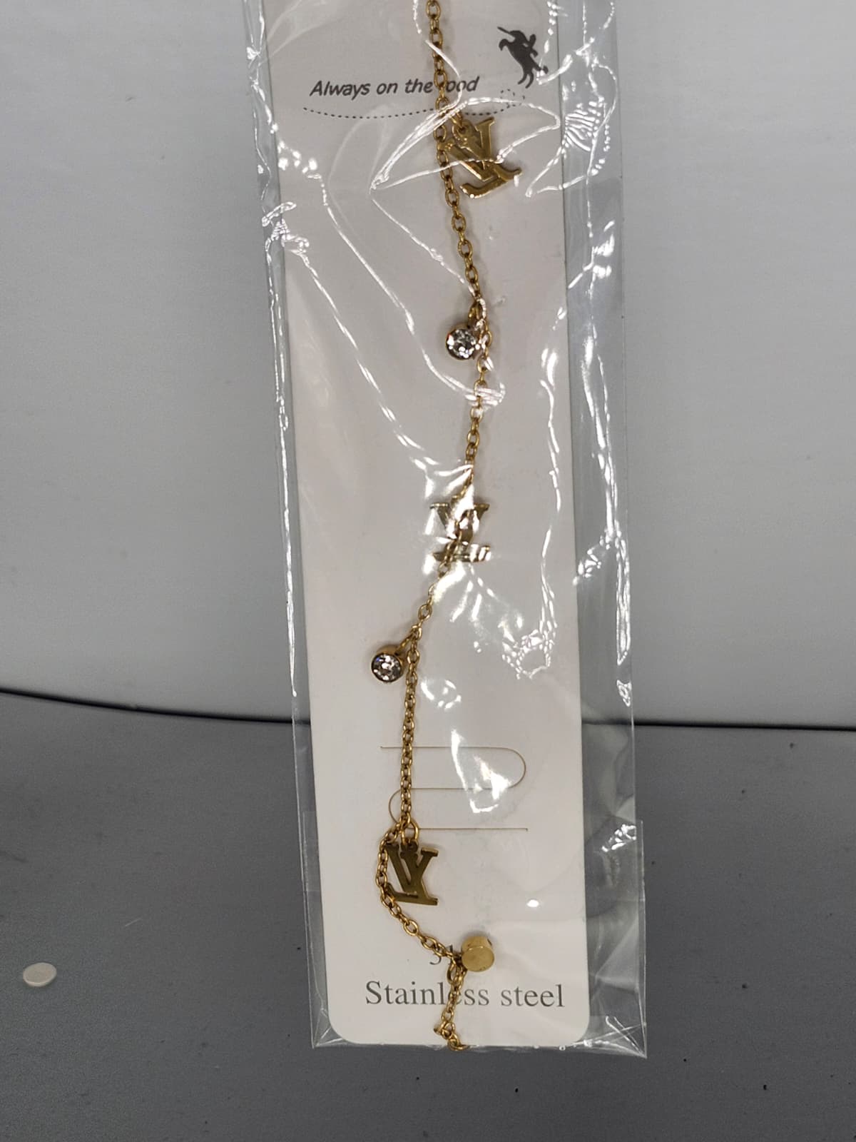Gold Pearl Bracelet LV