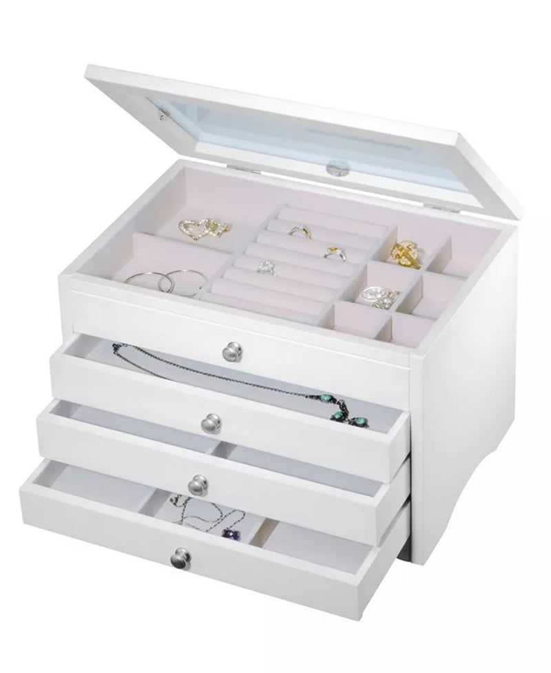 Elegant Lift Top Jewelry Box