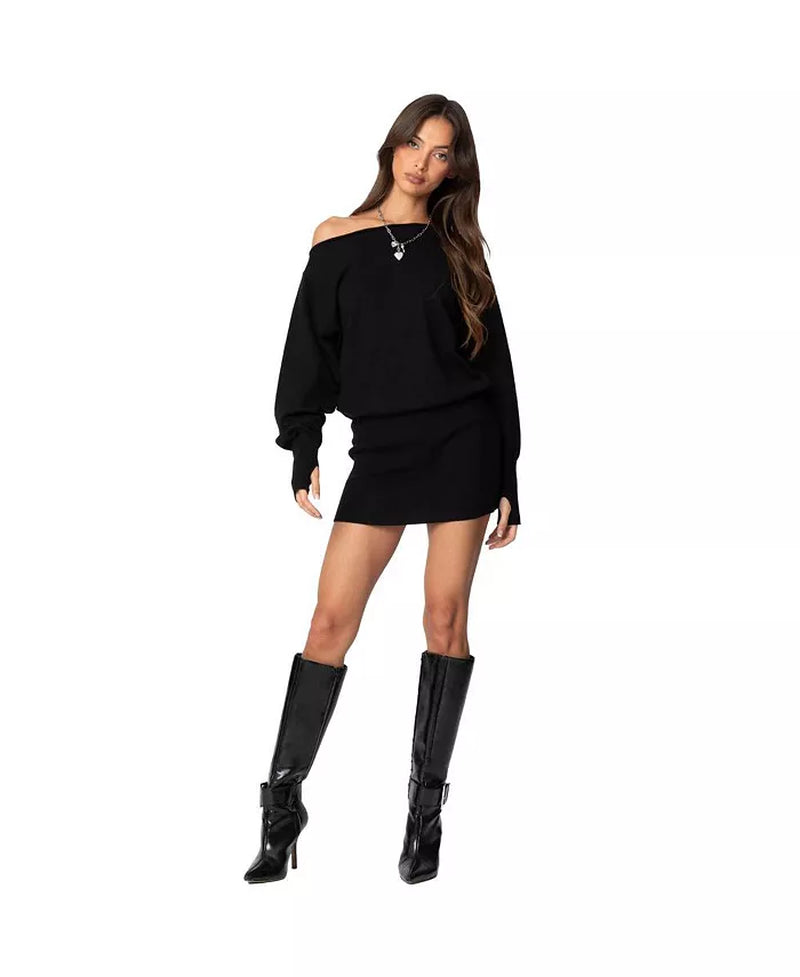 Women'S Eve off Shoulder Knit Mini Dress