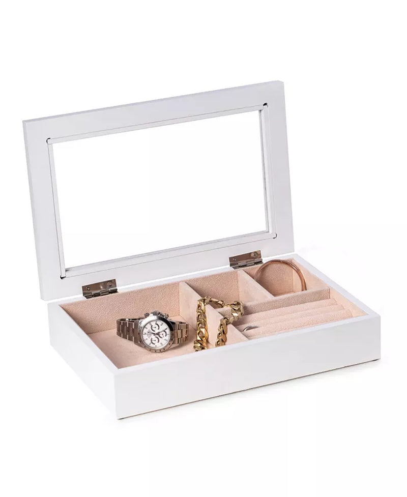 Jewelry Box with Glass Viewing Top