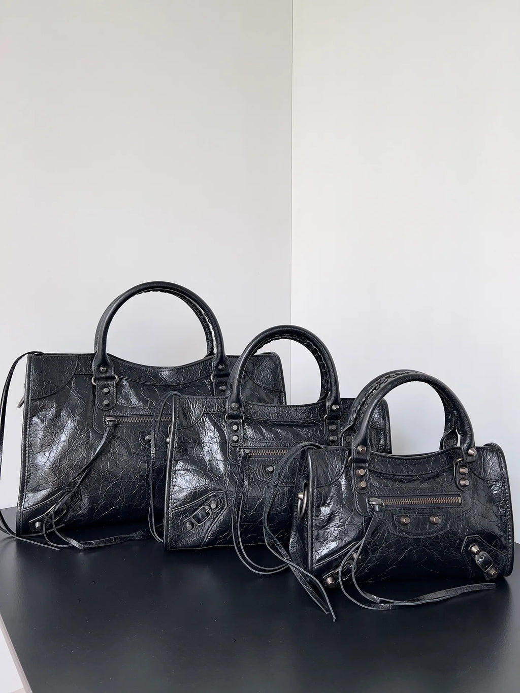 10A Top Quality Luxury Designer Handbags Real Leatherle City Locomotive Bag Classic Genuine Leather Rivet Vintage Tote Crossbody Bags