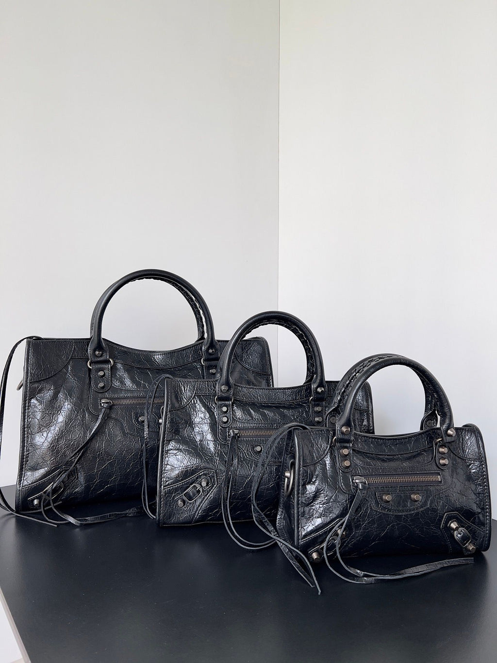 10A Top Quality Luxury Designer Handbags Real Leatherle City Locomotive Bag Classic Genuine Leather Rivet Vintage Tote Crossbody Bags