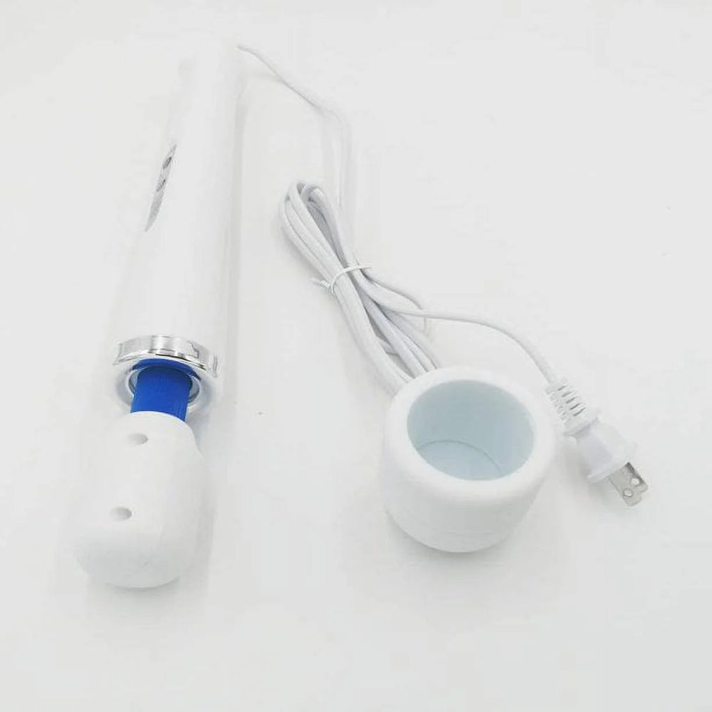 Chainplus Wired Powerful Handheld Wand Massager with 10 Pulse Settings, Personal Total Body Therapy Massager Wand for Sports Recovery, Muscle Aches, Body Pain (White)