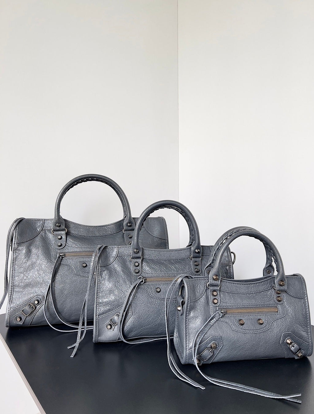 10A Top Quality Luxury Designer Handbags Real Leatherle City Locomotive Bag Classic Genuine Leather Rivet Vintage Tote Crossbody Bags
