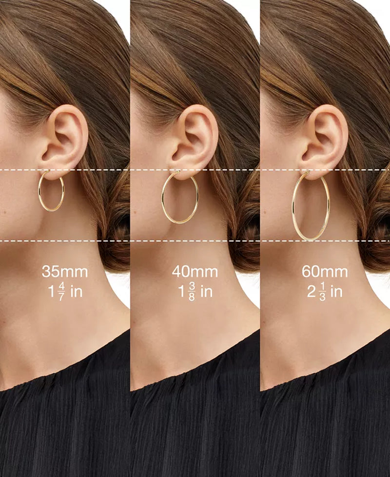 Nude Diamond Teardrop Spiral Hoop Earrings (1-1/2 Ct. T.W.) in 14K Rose Gold