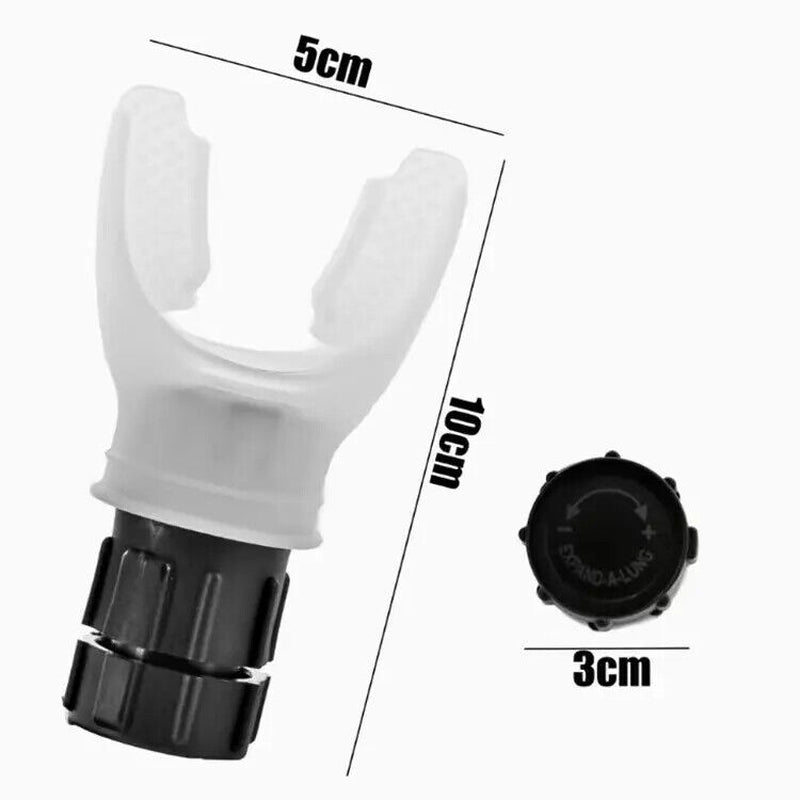 Silicone Breathing Exercise Device, Lung Breath Trainer, Respirator Mouthpiece