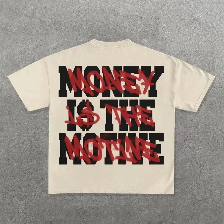 Men'S T Shirts Harajuku Shirt Men Hip Hop Gothic Graphic Print Oversized Cotton Tshirt Punk Short Sleeved Streetwear Casual Tops Tees