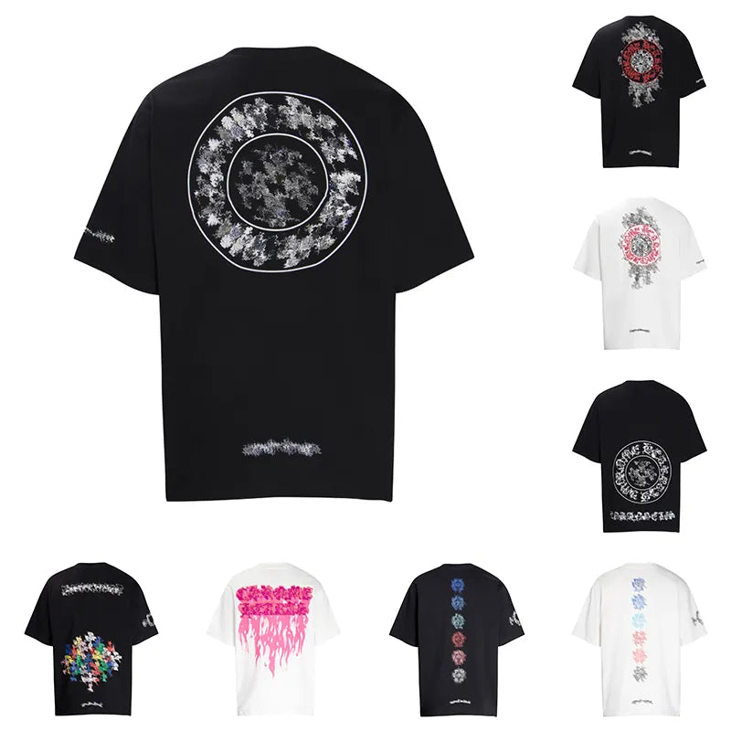 Chrome T Shirt Mens Tees Summer Women T Shirts Designer Cottons Man S Casual Shirt Luxurys Tshirts Clothing Street Shorts Sleeve Clothes