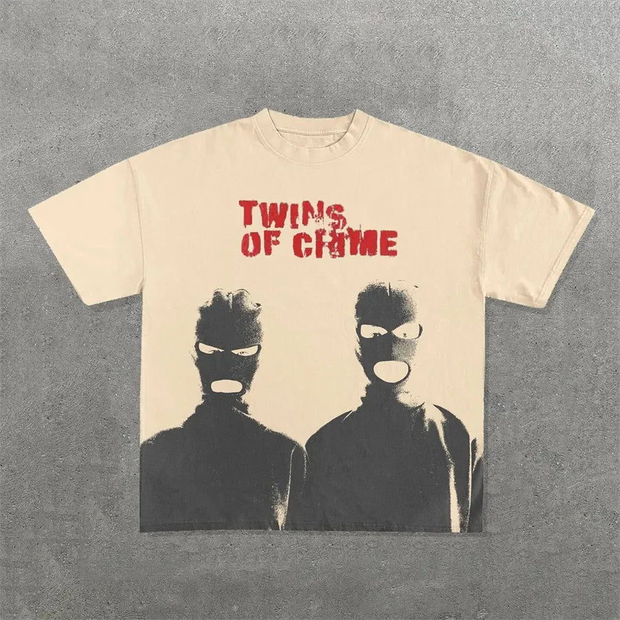 Men'S T Shirts Harajuku Shirt Men Hip Hop Gothic Graphic Print Oversized Cotton Tshirt Punk Short Sleeved Streetwear Casual Tops Tees