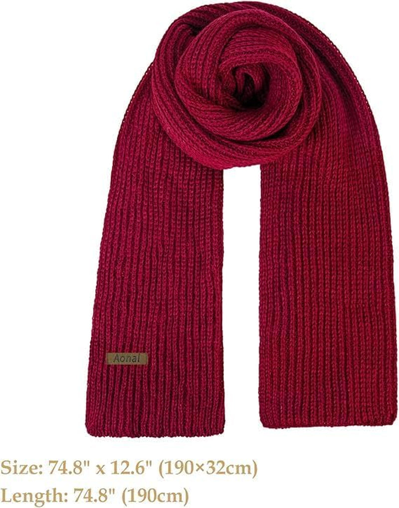 Womens Winter Scarf Cold Weather Thick Warm Cable Knit Wraps Chunky Large Soft Long Scarves