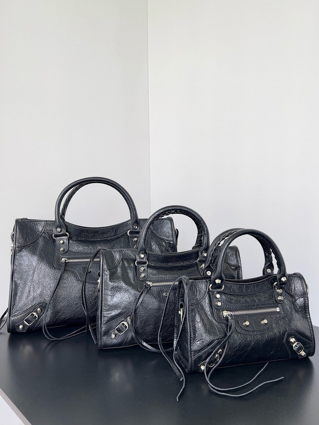 10A Top Quality Luxury Designer Handbags Real Leatherle City Locomotive Bag Classic Genuine Leather Rivet Vintage Tote Crossbody Bags