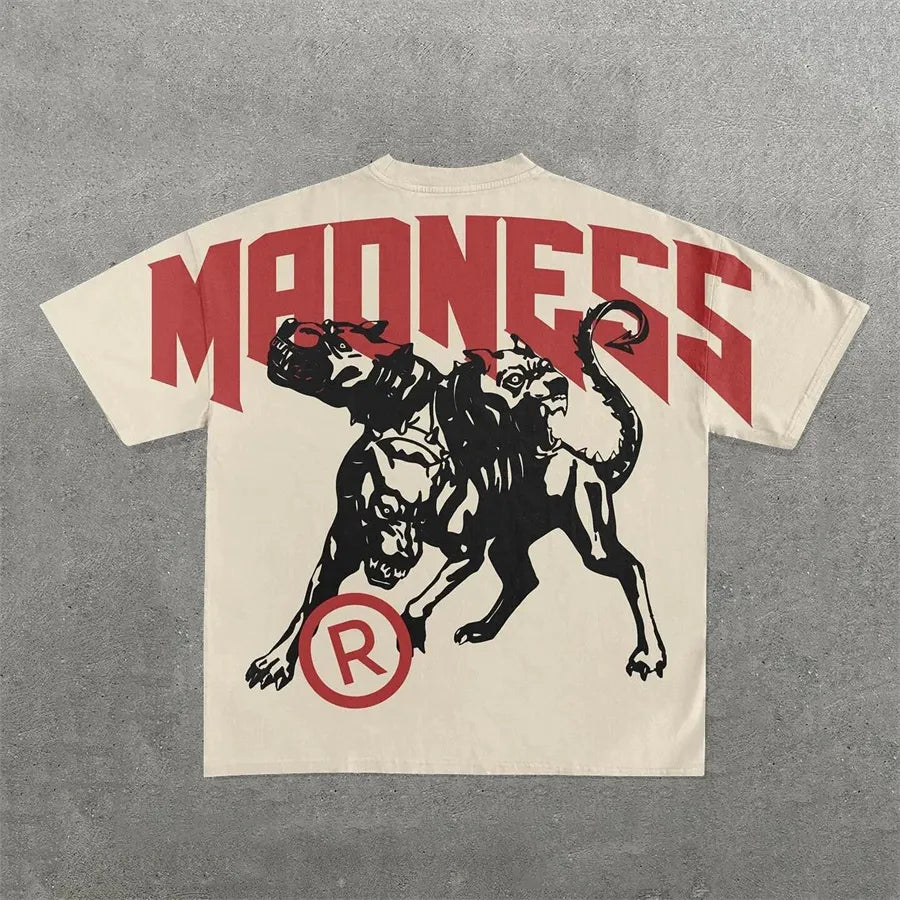 Men'S T Shirts Harajuku Shirt Men Hip Hop Gothic Graphic Print Oversized Cotton Tshirt Punk Short Sleeved Streetwear Casual Tops Tees