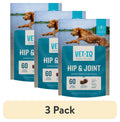 (3 Pack) Vetiq Hip & Joint Supplement for Dogs, Chicken Flavored Soft Chews, 7.4 Oz, 60 Count
