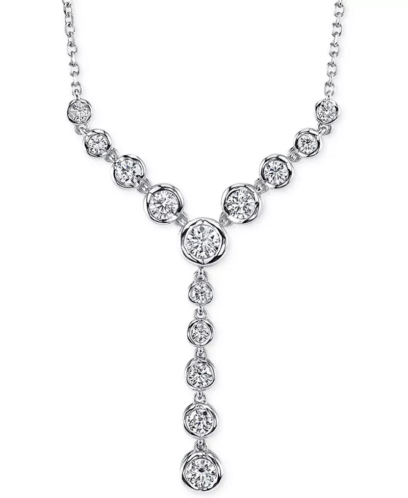 Diamond Lariat Necklace (1 Ct. T.W) in 14K Gold or White Gold
