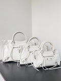 10A Top Quality Luxury Designer Handbags Real Leatherle City Locomotive Bag Classic Genuine Leather Rivet Vintage Tote Crossbody Bags