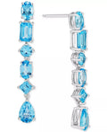 Swiss Blue Topaz Drop Earrings (6-1/5 Ct. T.W.) in Sterling Silver (Also in Citrine)