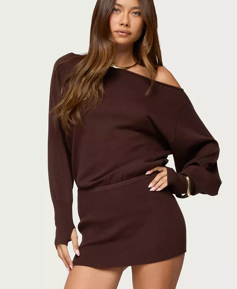 Women'S Eve off Shoulder Knit Mini Dress