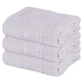 Muslin Baby Bath Towel Soft Muslin Cotton Baby Towel Absorbent 3 Pack 40" X 40" (Grey)