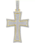 Men'S Diamond Pavé Flared Cross Pendant (1/2 Ct. T.W.) in 10K Gold